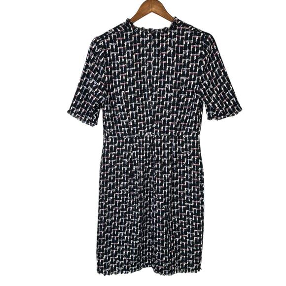 Linton for L.K. Bennett DR Vetti Black Multi Color Tweed V-neck Sheath Dress - Picture 11 of 13